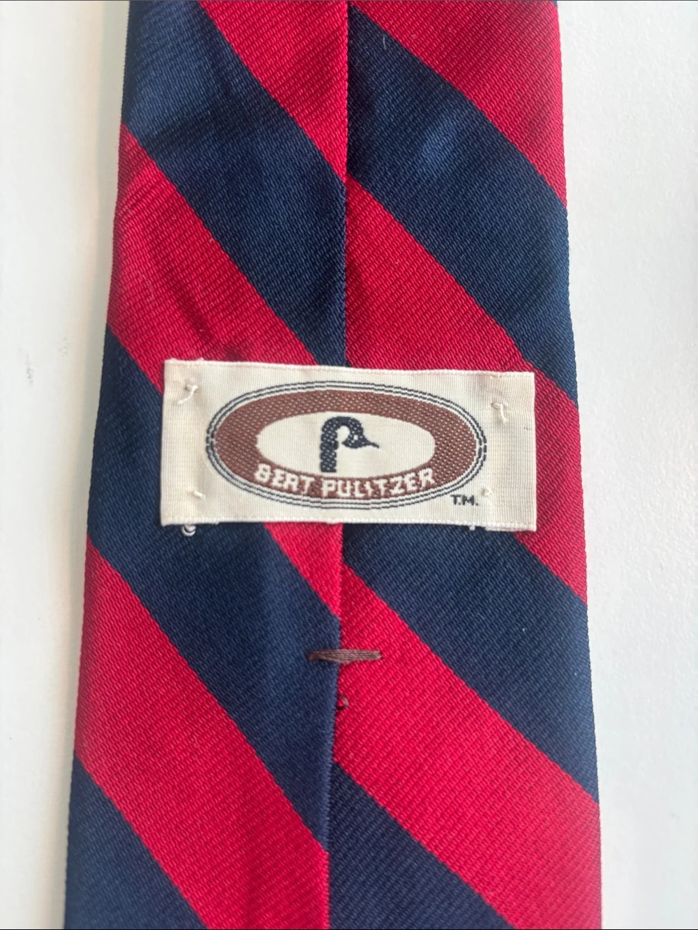 Striped Red and Navy Men's Dress Tie -596sku